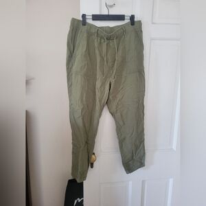Old Navy Olive Cargo Cotton Pants In Size Large